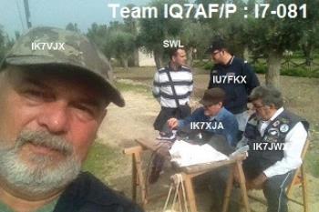 I7-081 by IQ7AF - 2016 - Lago Signorella (LE)
Ref. i7-081
IQ7AF/P -IK7JWX/P-IU7FKX/P-IK7XJA/P 
15-10-2016