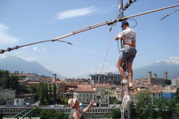 Smontaggio vecchia antenna HF Sezione A.R.I. Ivrea